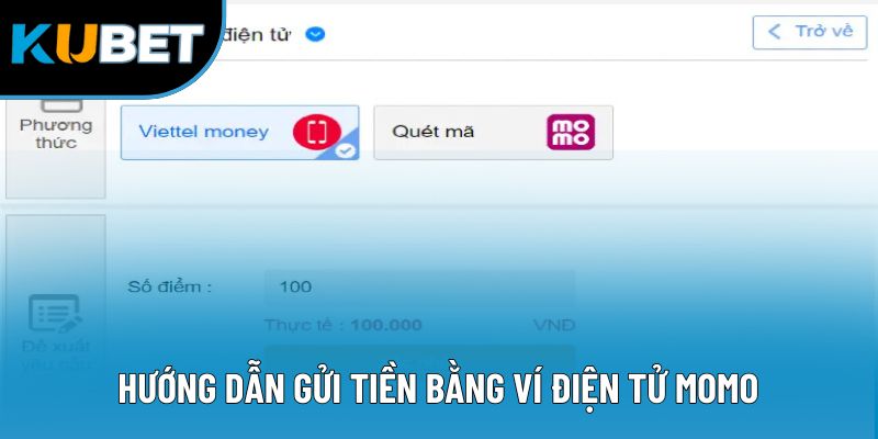 Hướng dẫn gửi tiền bằng ví điện tử Momo